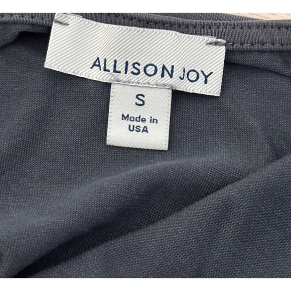 Allison Joy Charcoal Gray V Neck Spaghetti Strap Faux Wrap Side Tie Cami Small - Picture 6 of 7